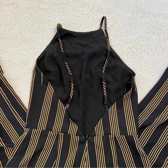 Dynamite High Neck Low Back Stripped Jumpsuit - Picture 8 of 10